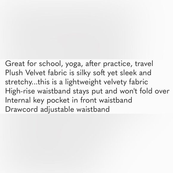 Athleta Girl High Rise Chit Chat Velvet Blue Tight size Large/12 - Picture 7 of 8